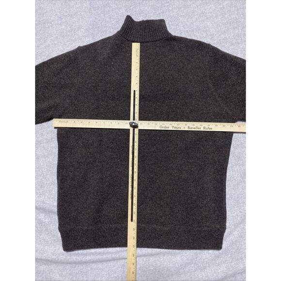 Gap Sweater Mens Extra Large Brown 1/4 Zip Lambs Wool Blend Vintage XL - Picture 5 of 7